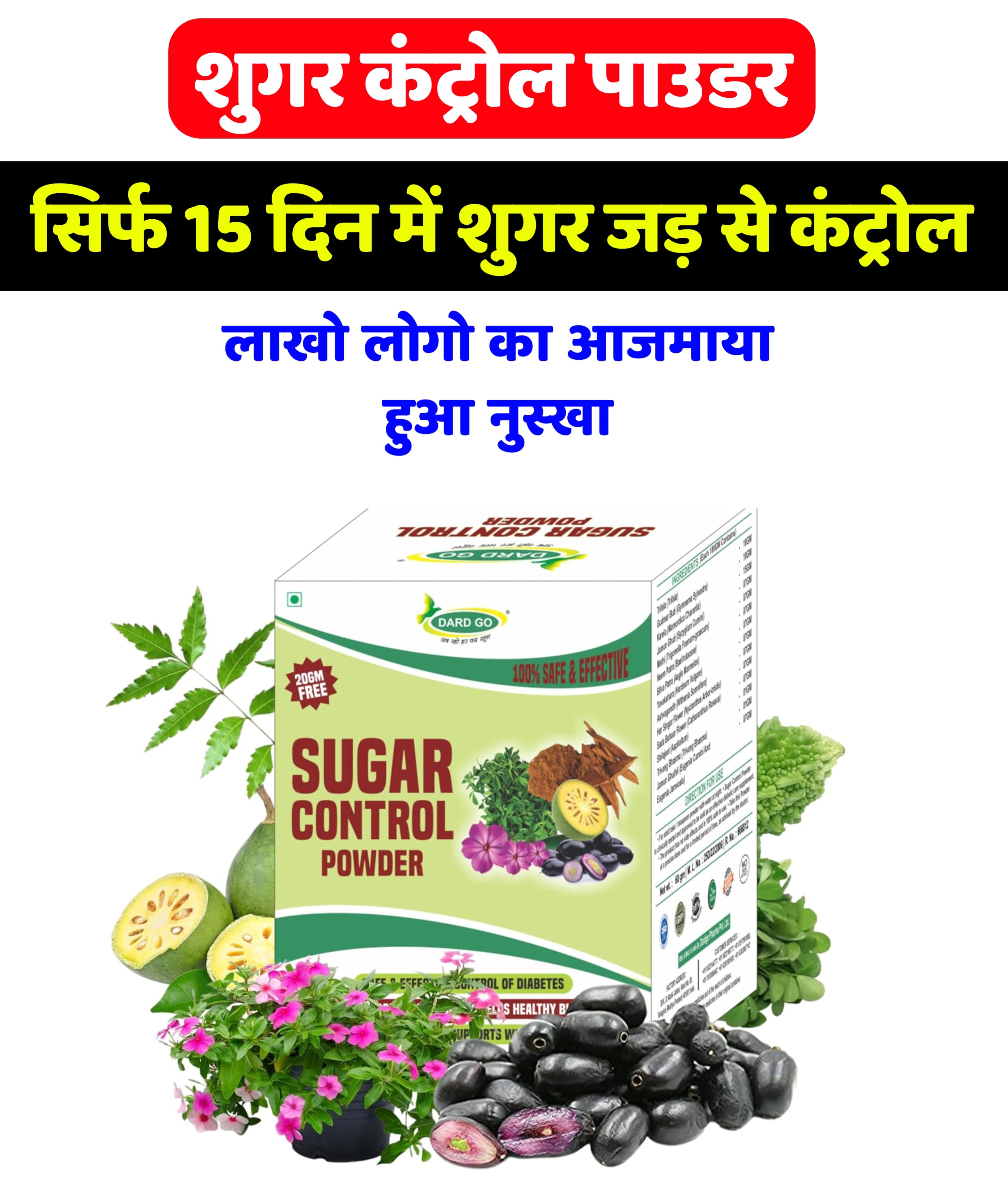 Ayurvedic Sugar Control Powder For Maintaining Sugar level (Buy 1 Get 1 Free)