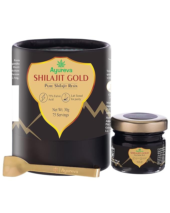 AYUREVA 100% PURE HIMALAYAN SHILAJIT GOLD RESIGN (30g) WITH LAB TEST CERTIFICATE